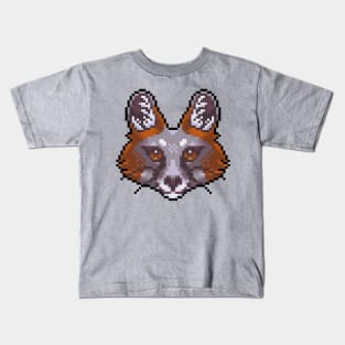 Pixel Grey Fox Kids T-Shirt